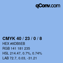 Color code: CMYK 40 / 23 / 0 / 8 | qconv.com