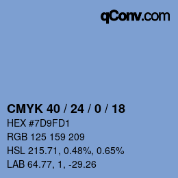Color code: CMYK 40 / 24 / 0 / 18 | qconv.com