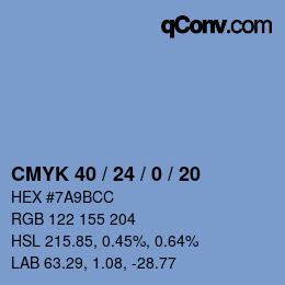 Color code: CMYK 40 / 24 / 0 / 20 | qconv.com