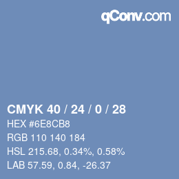 Color code: CMYK 40 / 24 / 0 / 28 | qconv.com