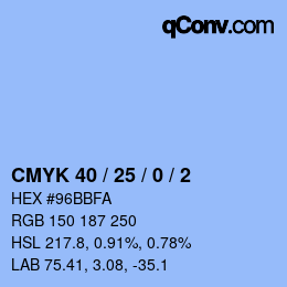 Color code: CMYK 40 / 25 / 0 / 2 | qconv.com