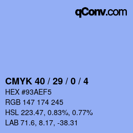 Color code: CMYK 40 / 29 / 0 / 4 | qconv.com