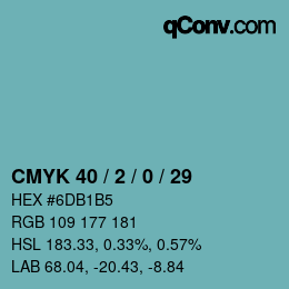 Color code: CMYK 40 / 2 / 0 / 29 | qconv.com