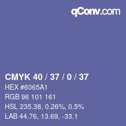 颜色代码: CMYK 40 / 37 / 0 / 37 | qconv.com