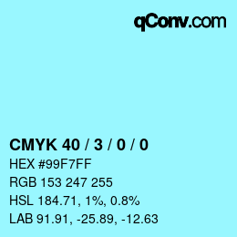 Color code: CMYK 40 / 3 / 0 / 0 | qconv.com