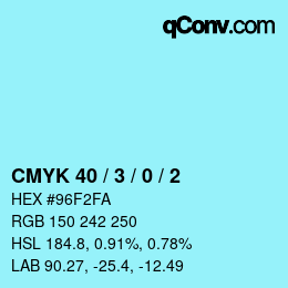 Color code: CMYK 40 / 3 / 0 / 2 | qconv.com