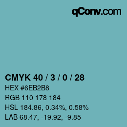 Color code: CMYK 40 / 3 / 0 / 28 | qconv.com