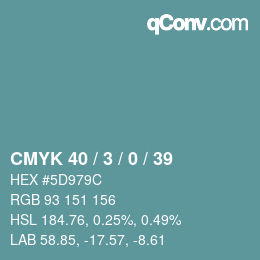 Color code: CMYK 40 / 3 / 0 / 39 | qconv.com