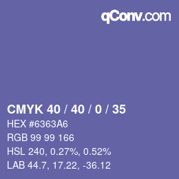 Color code: CMYK 40 / 40 / 0 / 35 | qconv.com