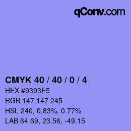 カラーコード: CMYK 40 / 40 / 0 / 4 | qconv.com