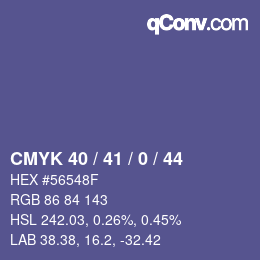 Color code: CMYK 40 / 41 / 0 / 44 | qconv.com