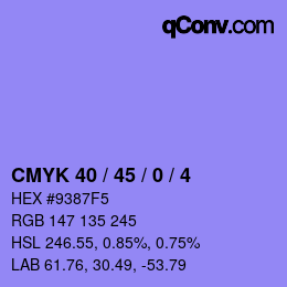 Color code: CMYK 40 / 45 / 0 / 4 | qconv.com