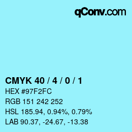 Color code: CMYK 40 / 4 / 0 / 1 | qconv.com