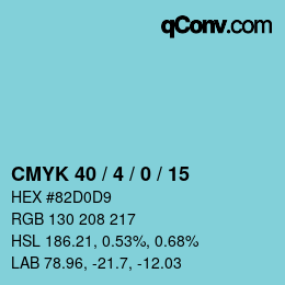 Color code: CMYK 40 / 4 / 0 / 15 | qconv.com