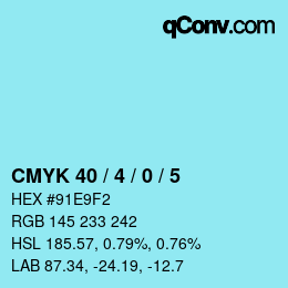 Color code: CMYK 40 / 4 / 0 / 5 | qconv.com