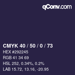 カラーコード: CMYK 40 / 50 / 0 / 73 | qconv.com