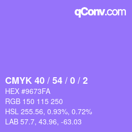 Color code: CMYK 40 / 54 / 0 / 2 | qconv.com