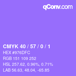 Color code: CMYK 40 / 57 / 0 / 1 | qconv.com