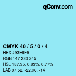 Color code: CMYK 40 / 5 / 0 / 4 | qconv.com
