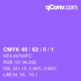 Color code: CMYK 40 / 62 / 0 / 1 | qconv.com