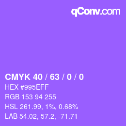 颜色代码: CMYK 40 / 63 / 0 / 0 | qconv.com