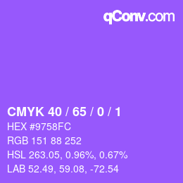 Color code: CMYK 40 / 65 / 0 / 1 | qconv.com