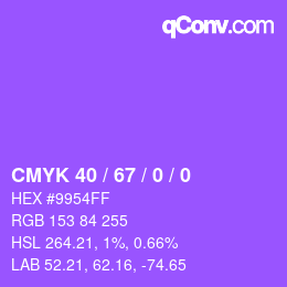 Farbcode: CMYK 40 / 67 / 0 / 0 | qconv.com