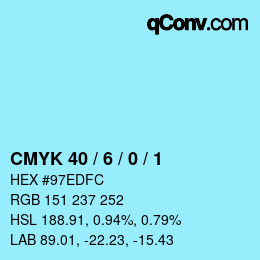 Color code: CMYK 40 / 6 / 0 / 1 | qconv.com