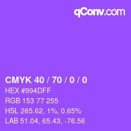 Color code: CMYK 40 / 70 / 0 / 0 | qconv.com