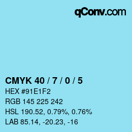 Color code: CMYK 40 / 7 / 0 / 5 | qconv.com
