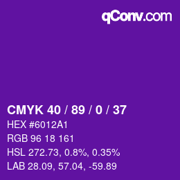 Código de color: CMYK 40 / 89 / 0 / 37 | qconv.com