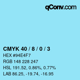 Color code: CMYK 40 / 8 / 0 / 3 | qconv.com