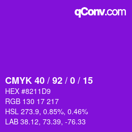 Color code: CMYK 40 / 92 / 0 / 15 | qconv.com