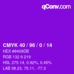 Color code: CMYK 40 / 96 / 0 / 14 | qconv.com