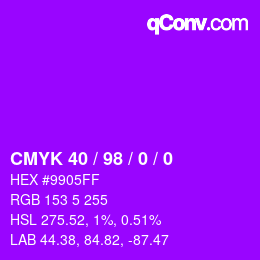Color code: CMYK 40 / 98 / 0 / 0 | qconv.com