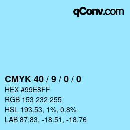 Color code: CMYK 40 / 9 / 0 / 0 | qconv.com