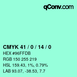 Color code: CMYK 41 / 0 / 14 / 0 | qconv.com