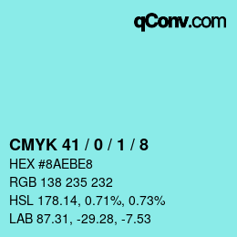 Color code: CMYK 41 / 0 / 1 / 8 | qconv.com