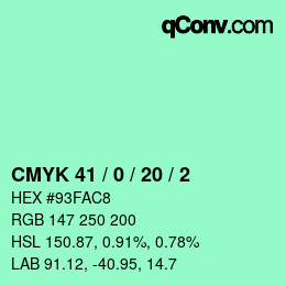 Color code: CMYK 41 / 0 / 20 / 2 | qconv.com