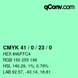 Color code: CMYK 41 / 0 / 23 / 0 | qconv.com