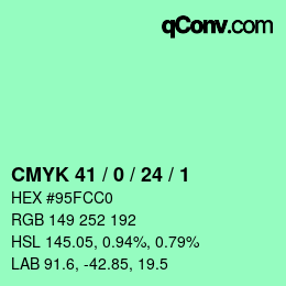 颜色代码: CMYK 41 / 0 / 24 / 1 | qconv.com
