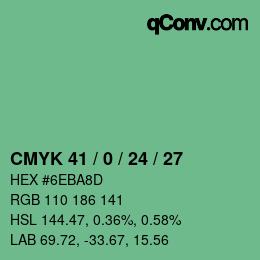 Color code: CMYK 41 / 0 / 24 / 27 | qconv.com