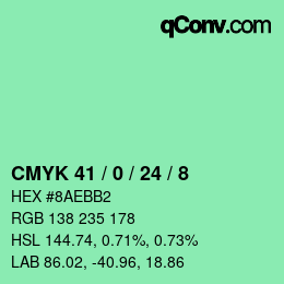 Color code: CMYK 41 / 0 / 24 / 8 | qconv.com