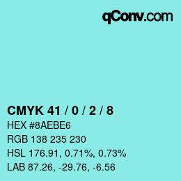 Color code: CMYK 41 / 0 / 2 / 8 | qconv.com