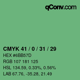 Color code: CMYK 41 / 0 / 31 / 29 | qconv.com