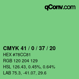 Color code: CMYK 41 / 0 / 37 / 20 | qconv.com