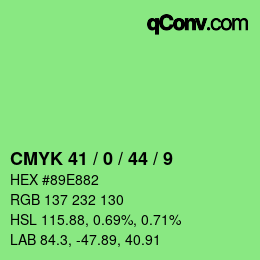 Código de color: CMYK 41 / 0 / 44 / 9 | qconv.com