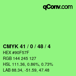 Color code: CMYK 41 / 0 / 48 / 4 | qconv.com