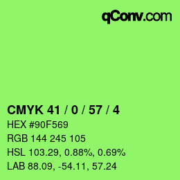 Código de color: CMYK 41 / 0 / 57 / 4 | qconv.com