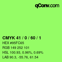 颜色代码: CMYK 41 / 0 / 60 / 1 | qconv.com